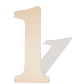 Wooden Numbers 12 Inch, Large Wooden Number 1 Shape Cutouts Big Blank Unfinished Wood Numbers Signs for Craft Wall Decor Painting Birthday Wedding Party Decoration Kitchen Room Home Decorations