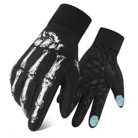 RIGWARL Waterproof Winter Gloves for Cold Weather, Touchsreen Anti-Slip Gloves Liner for Men Women Cycling Drving Runing Hiking Walking