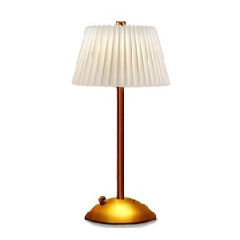 JHPGEOE Cordless Metal Desk Lamp,Touch Sensor Control LED Table Lamp,3 Way Dimmable Nightstand Lamp with Fabric Shade Desk Lamp for Living Room, Dorm, Home Office Premium Food Grade Silicone