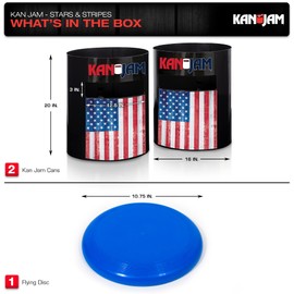 Kan Jam Original Disc Toss Game with 2 Disc Golf Basket Retrievers and 1 Disc Golf Disc - Outdoor Frisbee Golf, Frisbee Slam Game in USA, EPSN and Dude Perfect Designs