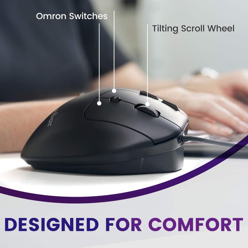 perixx PERIMICE-520 Wired USB Ergonomic Trackball Mouse, Adjustable Angle, 8