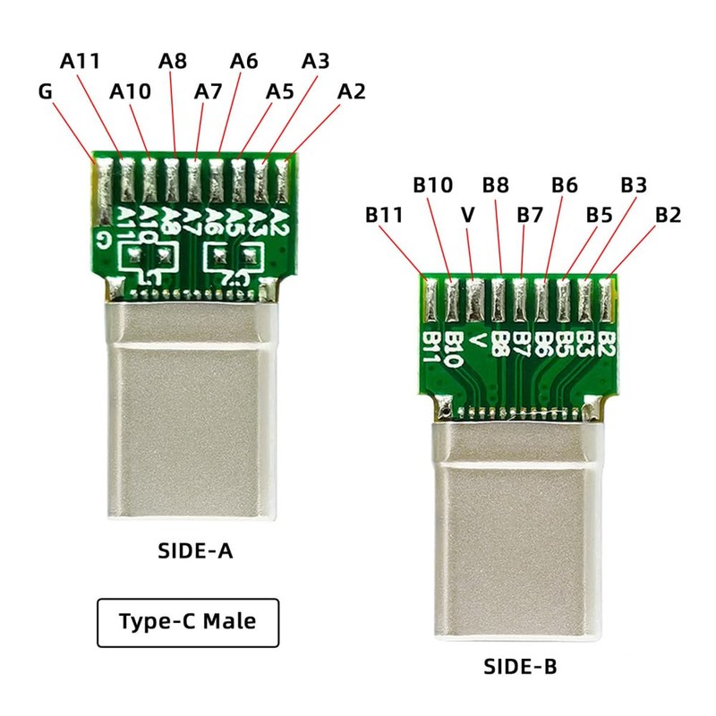 NFHK Connector 2pcs/lot OEM DIY USB-C USB 3.1 Type-C Male