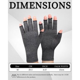 ZEXIJOW 1 Paar von Ärzten entworfene Arthritis-Kompressionshandschuhe für die Hand,Karpaltunnelbandage,Fingerlos und aus weicher Baumwolle,Lindert Arthritis-,Rheuma- und Osteoarthritis-Schmerzen