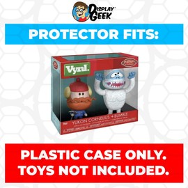 Display Geek, 1 x Plastic Pop Protector Compatible with Vynl 2 Pack Yukon Cornelius & Bumble Funko Box, Kollector Protector