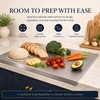 Stainless Steel Cutting Board with Lip for Kitchen，11.8×15.7in (B)