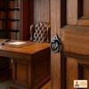 Mystic Colonial Cast Iron Colonial Ring Pull Handle, Black, Set