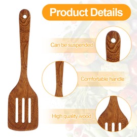 Pack of 2 Spatula Wood Dishwasher Safe Wooden Spatula Wooden Scraper Kitchen Utensil Wooden Cookware for Cooking, Kitchen, Restaurant