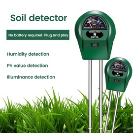 3-in-1 Soil Detector Plant Moisture Meter Light Ph Tester for Garden Lawn Farm Indoor & Outdoor Promote Plants Healthy Growth