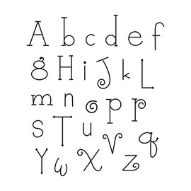 Spellbinders Whimsy Alphabet Stamp Set, Synthetic Material, Multi-Colour, 26.3 x 15.5 x 0.5 cm
