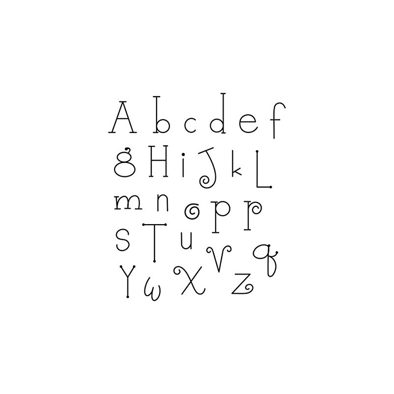 Spellbinders Whimsy Alphabet Stamp Set, Synthetic Material, Multi-Colour, 26.3 x