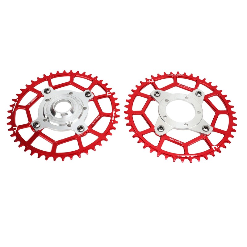2pcs 104BCD Chainring Adapter Tooth Plate Aluminum Alloy 46T Mid