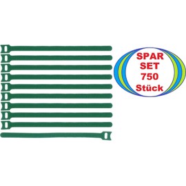 Velcro Cable Ties 300 x 28 mm Green Pack of 750