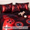 ASKOTU Gamer Twin Boys Bedding Set, Red Game Console Comforter