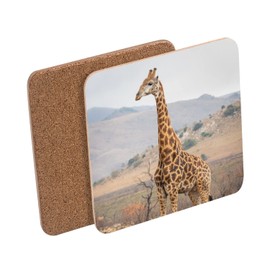 Cork Coaster - Giraffe in the Savannah Wildlife Animals Africa - 1 Piece (95x95mm)