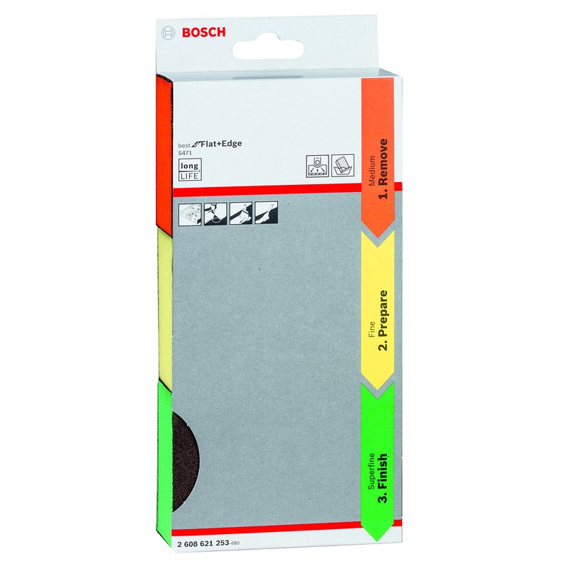 Bosch 2609256349 DIY Contour Sanding Sponge Medium Thread 60