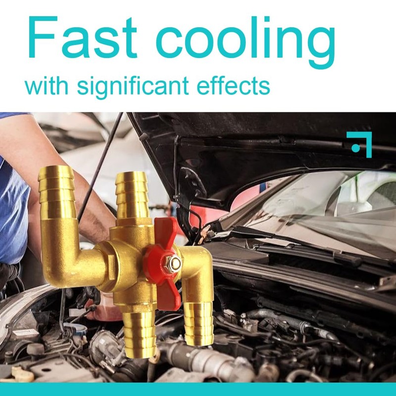 4-way Automobile Heating Water Valve, Brass Automotive Integrated Manual Control