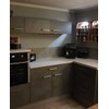 Set of 2 Shallow, Flamed Box Shelves with 3 Compartments