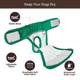 NAMSAN Dog Nappies Pack of 3 Heat Pants for Female Dogs, Highly Absorbent Periods Panties for Dogs, Protective Panties for Urine Incontinence/Untrained Puppies, XL