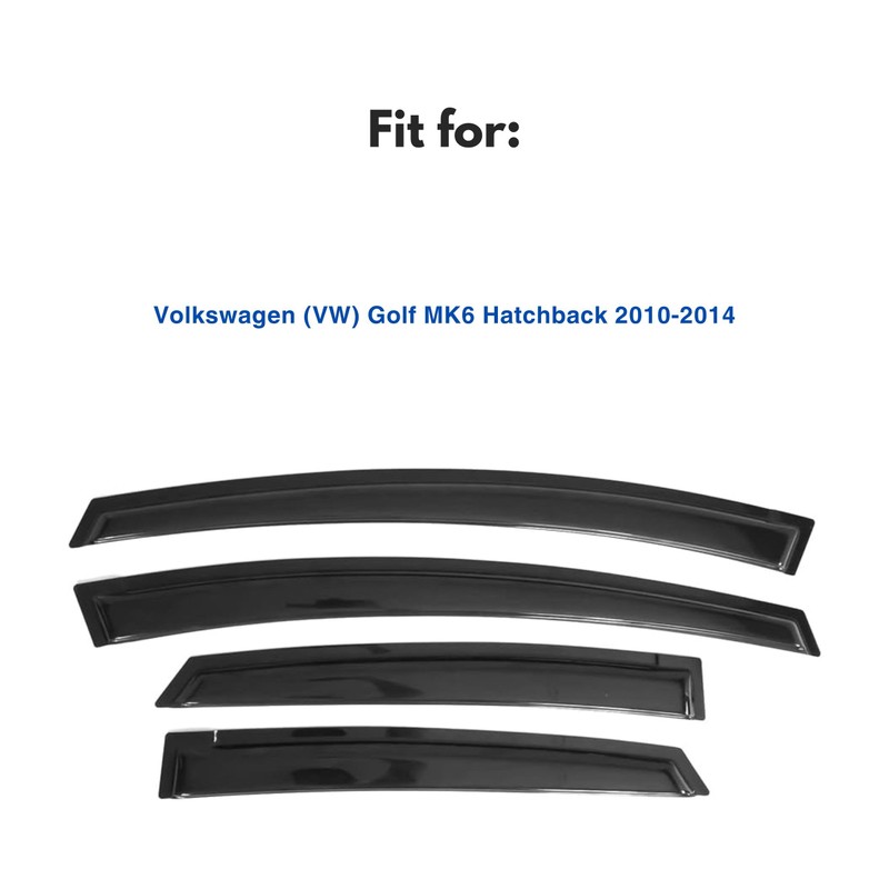 IG Window Visor for Volkswagen (VW) Golf MK6 Hatchback 2010-2014,