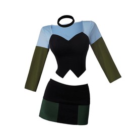 Total Drama Island Gwen - Disfraz de cosplay para niñas, top corto y minifaldas, trajes de Halloween, XXXL