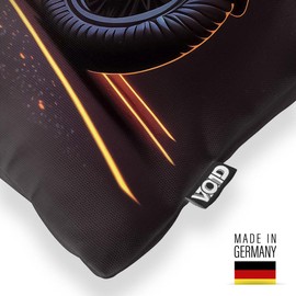 VOID Motorcycle Graphic Chopper Cushion Cover Sofa Couch Living Room Decoration Waterproof Outdoor Garden Cushion Cover Decorative Cushion Size: 50 x 50 cm