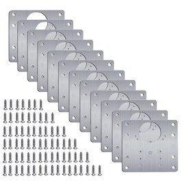 Cabinet Hinges Repair Plate - 12PCS Stainless Steel Hinge Repair Brackets Kit,Kitchen Cupboard Door Hinge Repair Plate Kit Includes Fixing Screws