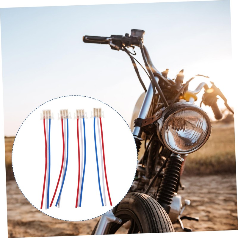 iplusmile 4pcs Motorcycle Light Control Wiring Harness Kit Copper Plastic