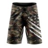 Tactical Pro Supply American Flag Board Shorts, Escudo Blanco Desert