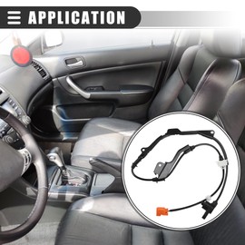 Motoforti Front Left ABS Wheel Speed Sensor, for Honda Accord 1998-2002, ABS Plastic Metal, 57455-S84-A52, Black