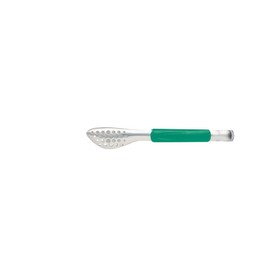 MasterClass Colour-Coded Catering-Quality Stainless Steel Serving/Cooking Tongs, 24 cm - Green (Vegetarian)