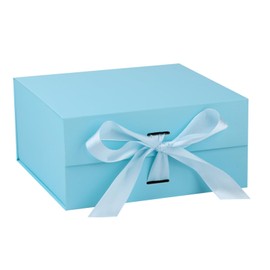OEMVALATY Light Blue Gift Box,6x6x3 Inches Gift Boxes with Lids for Presents with Magnetic Closure and Ribbon for Wedding,Storage,Birthday