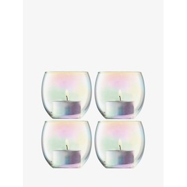 LSA(エルエスエー) ティーライトホルダー パール 高さ6.5cm PEARL G570-06-916 4個セット