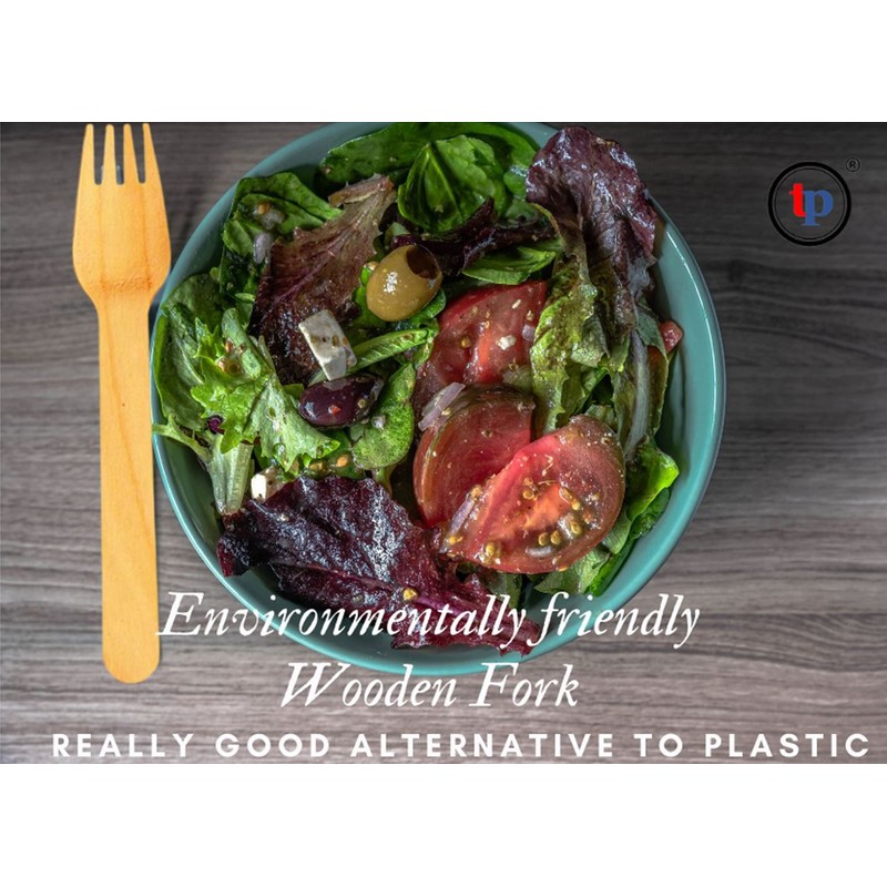 TradeProvider® Disposable Forks, Wooden Cutlery, Fondue Forks, Dinner Forks, Cheese