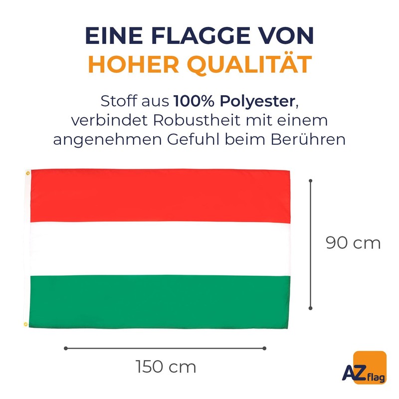 HUNGARY FLAG 3' x 5' - HUNGARIAN FLAGS 90 x