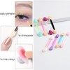 Fcozpjk 50PCS Chrome Nail Powder Applicator Brushes With Storage Box