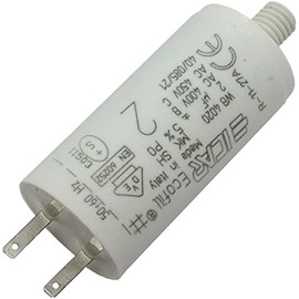 Starting Capacitor Motor Capacitor 2µF 450V 25x51mm Plug 2.8x0.8mm ICAR 2uF