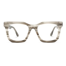 Zeelool Trendy Square Blue Light Blocking Glasses for Men TV Phone Computer Gaming Glasses Nichole ZJGA245089-01 Gray