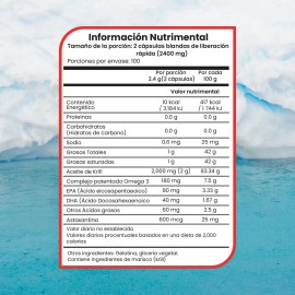 Aceite De Krill Nuboost 200 Cápsulas-salud Y Bienestar Sabor Sin sabor