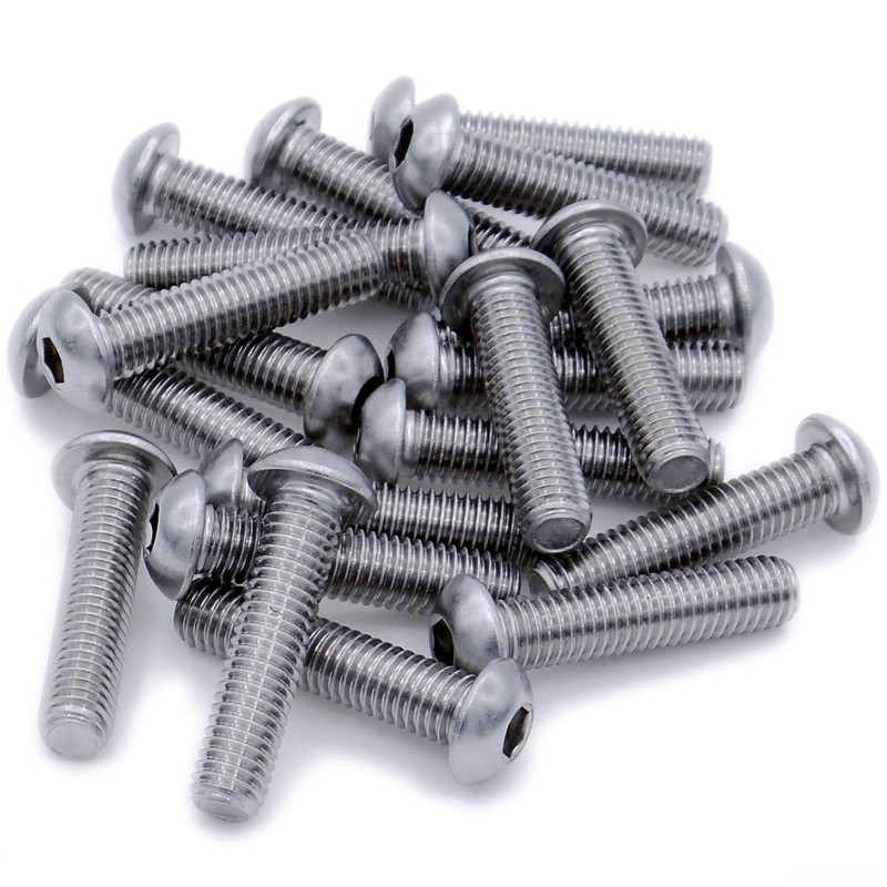 M6 (6mm x 18mm) Hex Socket Button Machine Screw (Bolt)