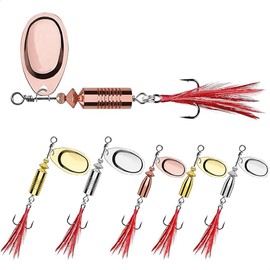 Spinner Set of 6 I Trout, Bass, Pike I 3 x 6 g, 3 x 11 g I Artificial Bait Set I Artificial Bait Set I Blinker Bass Bait Trout Fishing
