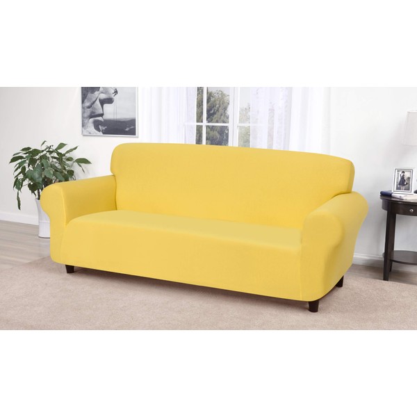 Madison Yellow Jersey Sofa Slipcover, Model:JER-Sofa-YE