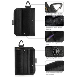 TACTICAL GEEK Storage A2 L Pouch Organizer, Nylon Handheld Wallet, Multi-Purpose EDC Storage Pocket, Multitools Pocket Organizer for Men, Compact Gadget Pouch for Daily Carry Black