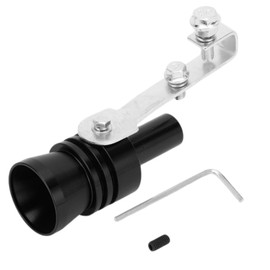 X AUTOHAUX Turbo Sound Exhaust Muffler Pipe Whistle, Rear Tailpipe XL Car Motorcycle Roar Maker Aluminum Black, 1 Set