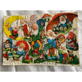 Unbranded Vintage EAS Embossed Die Cut Victorian Paper Gnomes No. 3057 Made In Germany