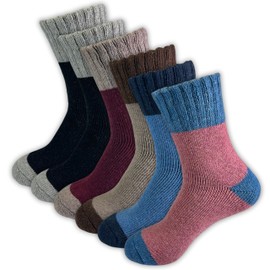 6 Pairs Alpaca Socks Wool Socks Men Women Norwegian Socks Warm Winter Socks Cuddly Socks Cosy Breathable Alpaca Socks, Colour mix1