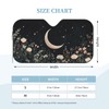 Windshield Sun Shade Moon Flower Field Rustic Car Front Window
