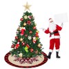 MEMOVAN Christmas Tree Skirt, 36 inch Red Black Buffalo Check