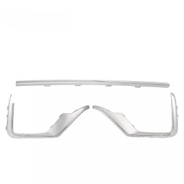 GD-AUTO Front Bumper Face Bar Grille Chrome Trim Molding For 2020-2022 Honda CRV CR-V