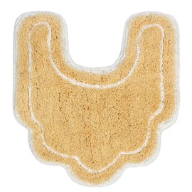 Home Weavers Allure Collection s U Shaped Contour,Extra Thick, Non-Slip Contour Mat for Bathroom,100% Cotton Soft, Absorbent Water, Machine Washable, 20 Inch U Shaped Bath Rug, Yellow