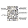 ProRaje Pack of 10 NYLSTOP Nuts M6 Stainless Steel Undelayed